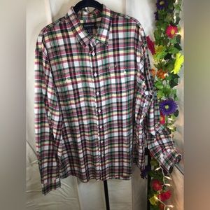 Lands’ End | Men’s Long Sleeve Plaid Pattern Button Down Shirt
